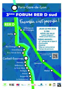 Lire la suite à propos de l’article 3ème Forum du RER D Sud : La Ligne S Progresse, le Combat Continue !